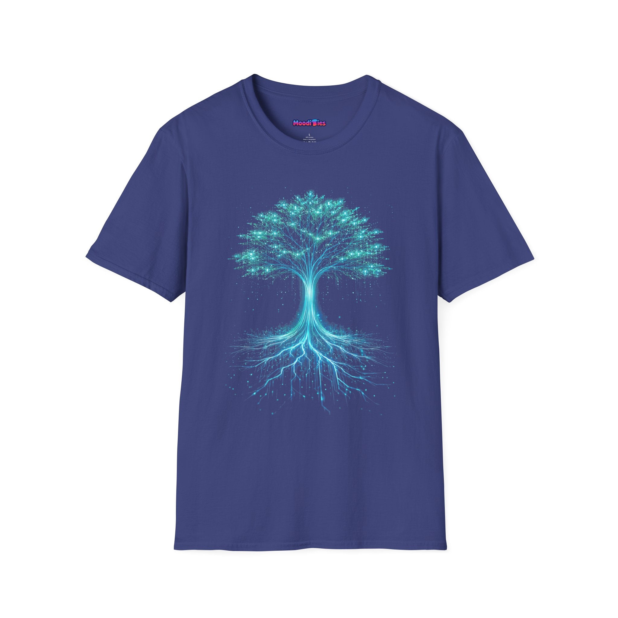 Digital Tree of Life (Blue) Graphic T-Shirt