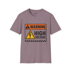 "Warning: High Voltage" Warning Sign T-Shirt