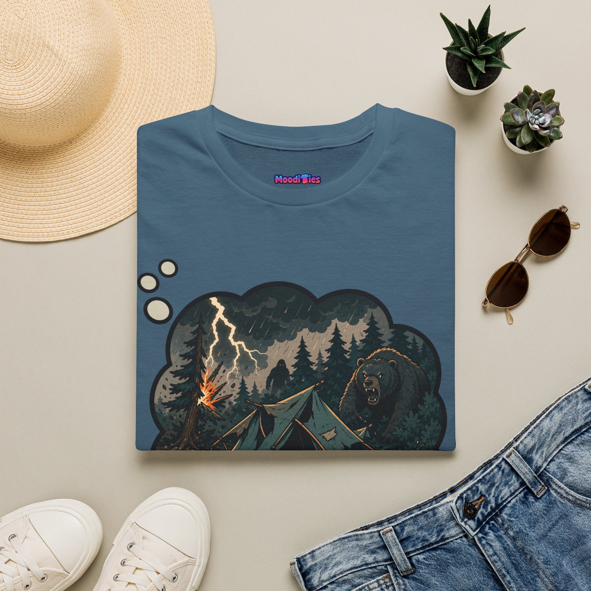 Camping Anxiety Thought Bubble T-Shirt