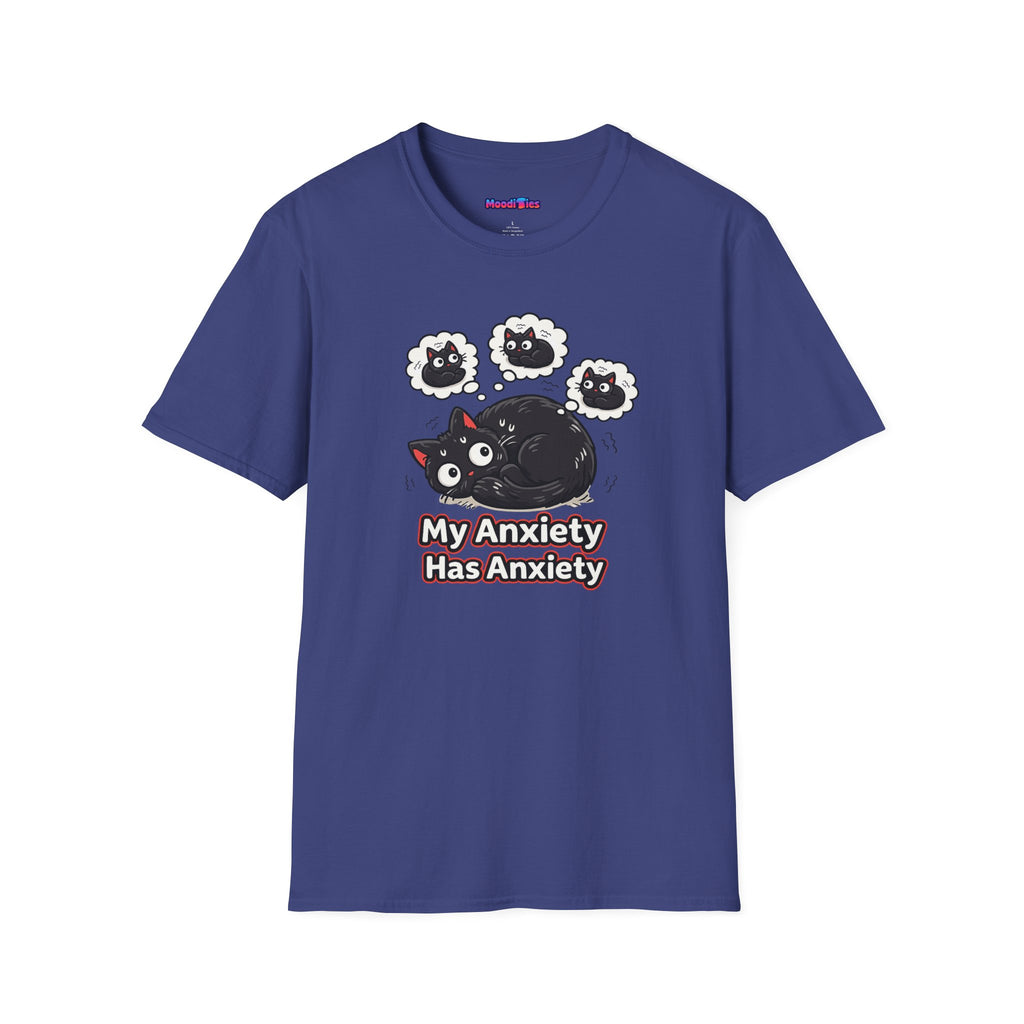 "My Anxiety Has Anxiety" Cute Anxiety Cat T-Shirt