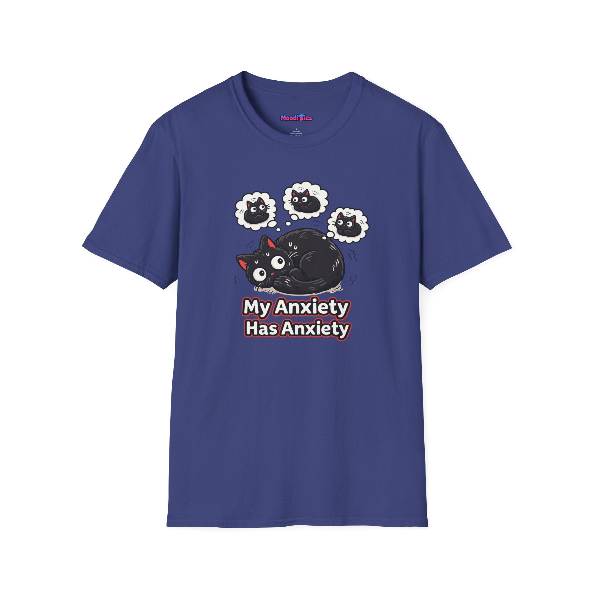 "My Anxiety Has Anxiety" Cute Anxiety Cat T-Shirt