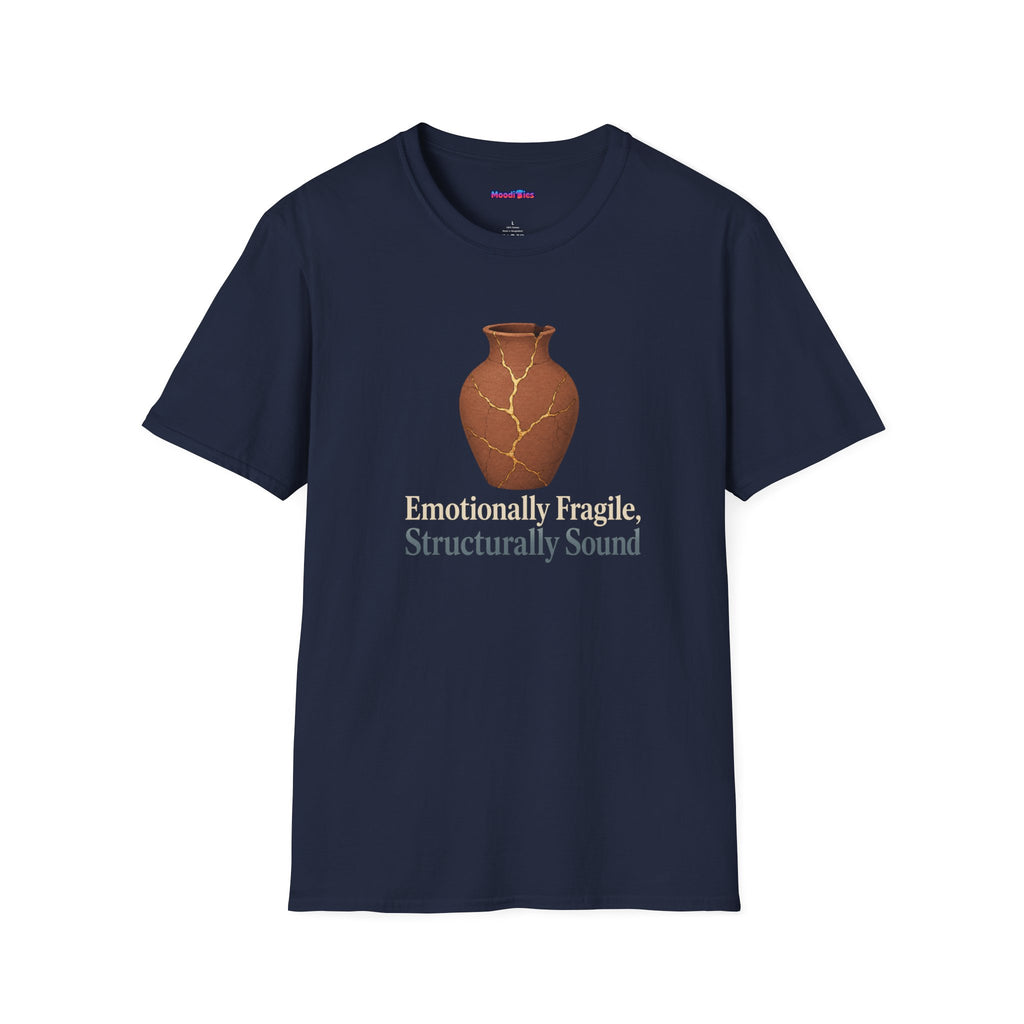 "Emotionally Fragile, Structurally Sound" Kintsugi Vase T-Shirt