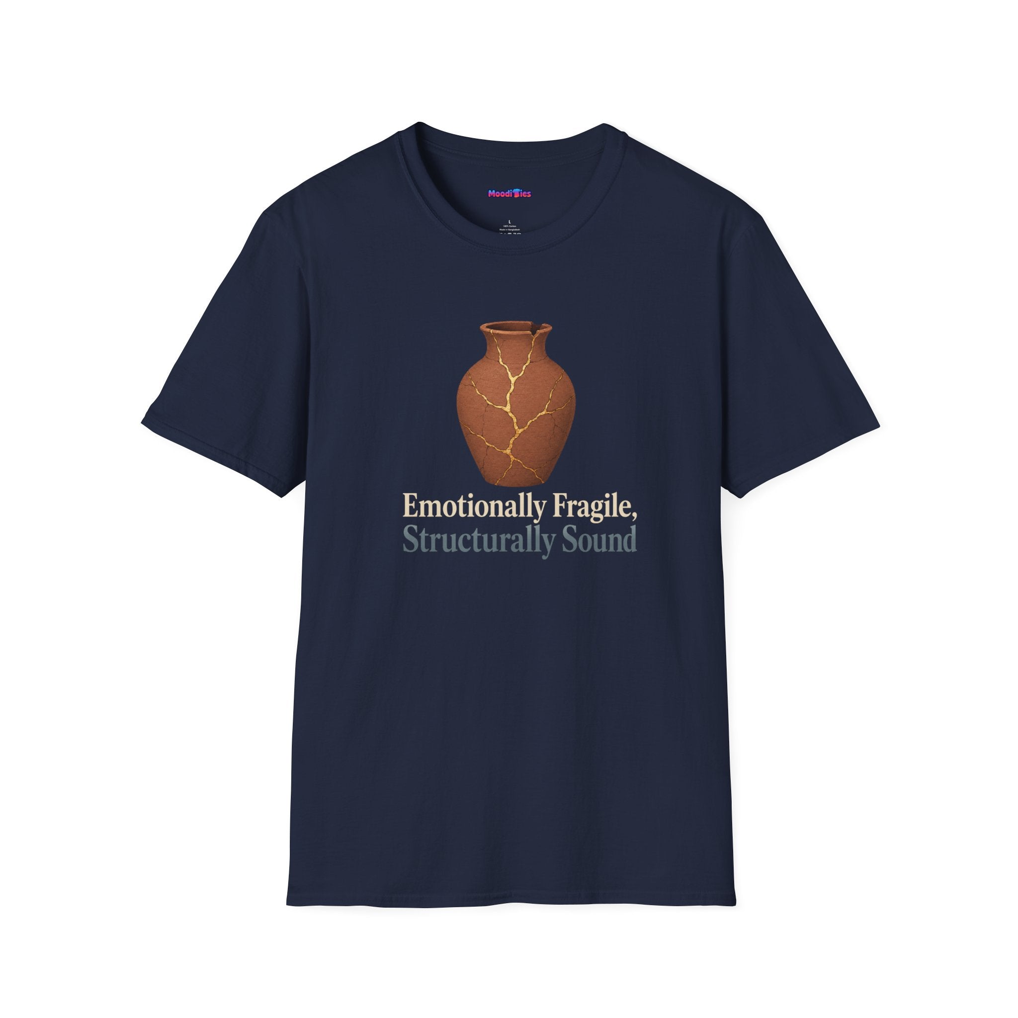 "Emotionally Fragile, Structurally Sound" Kintsugi Vase T-Shirt