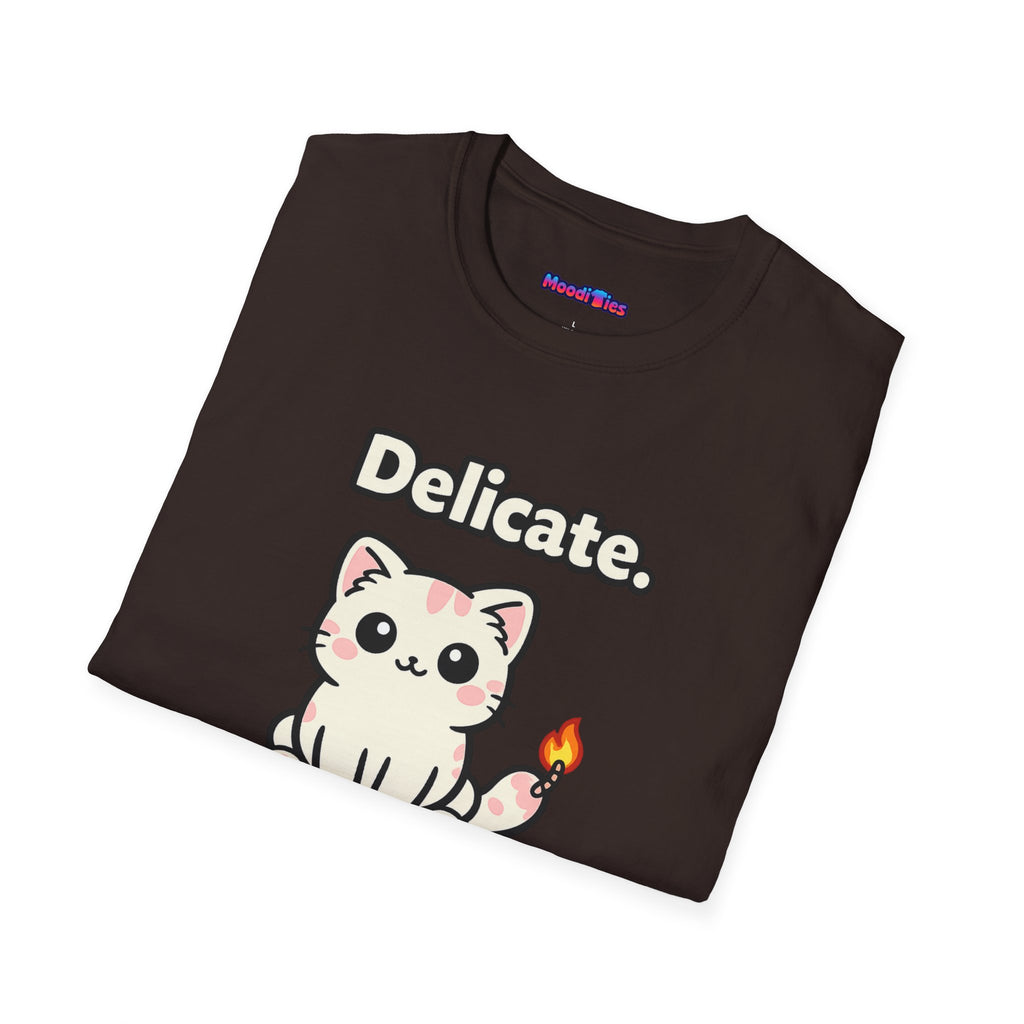 "Delicate. Like a Bomb." Cat T-Shirt