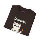 "Delicate. Like a Bomb." Cat T-Shirt