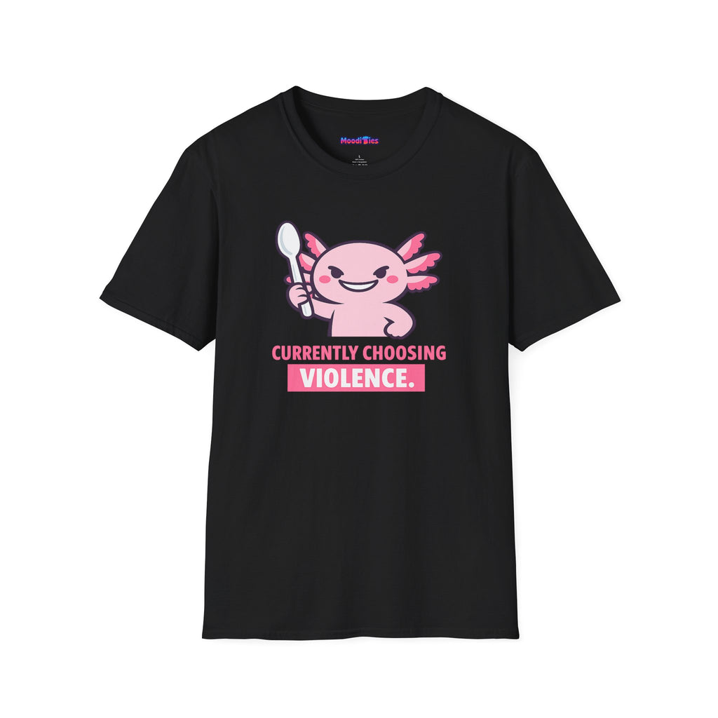 "Currently Choosing Violence" Axolotl T-Shirt