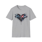 Dripping Infinity Heart Graphic T-Shirt