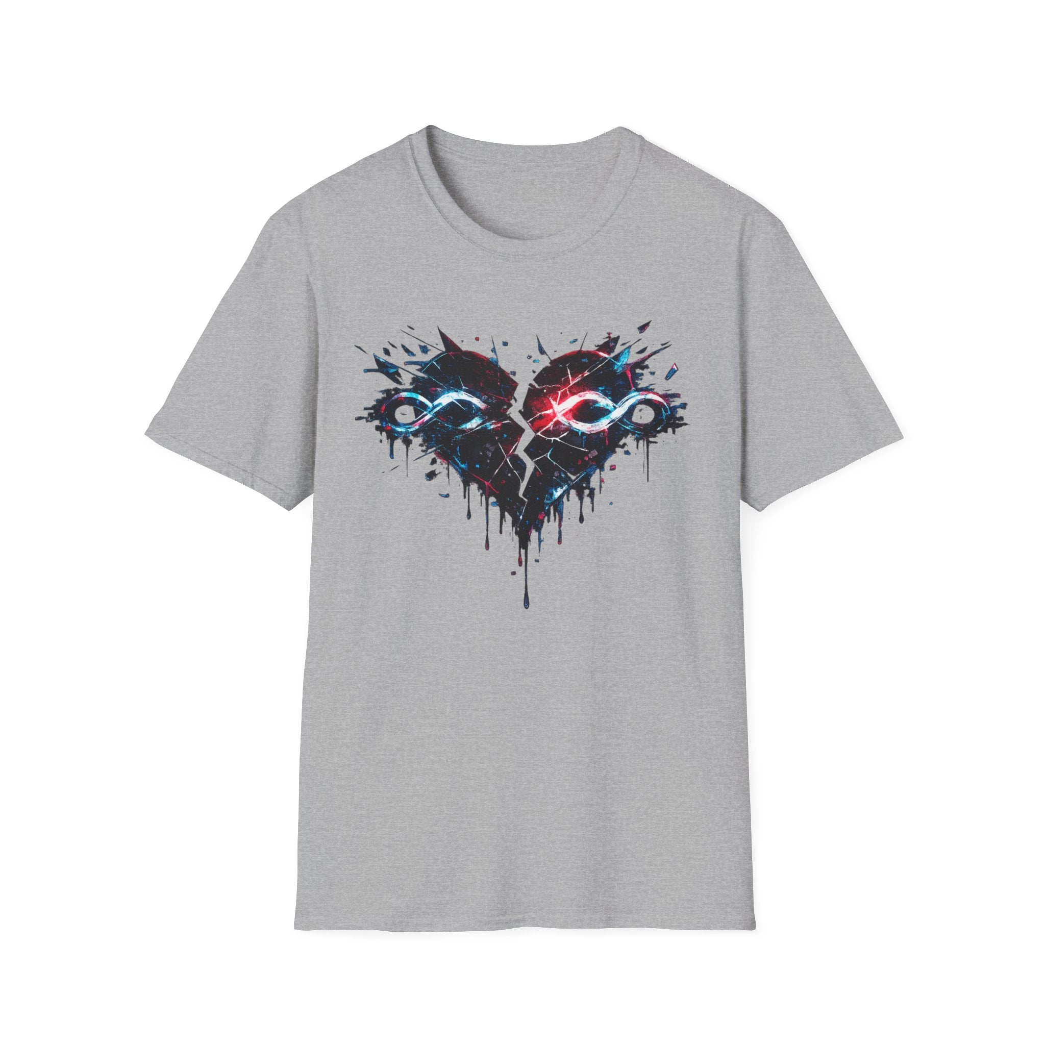 Dripping Infinity Heart Graphic T-Shirt