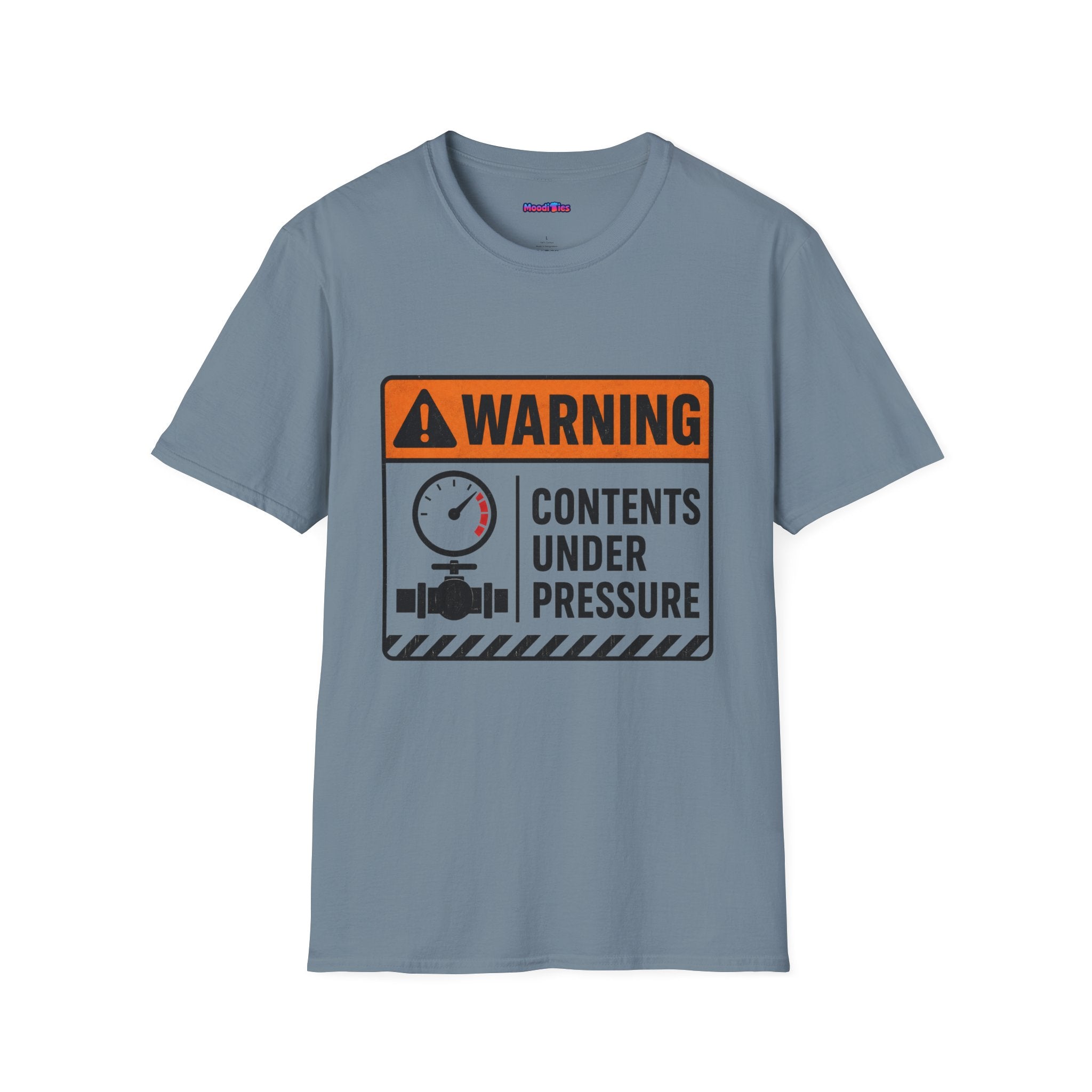 "Warning: Contents Under Pressure" Warning Sign T-Shirt