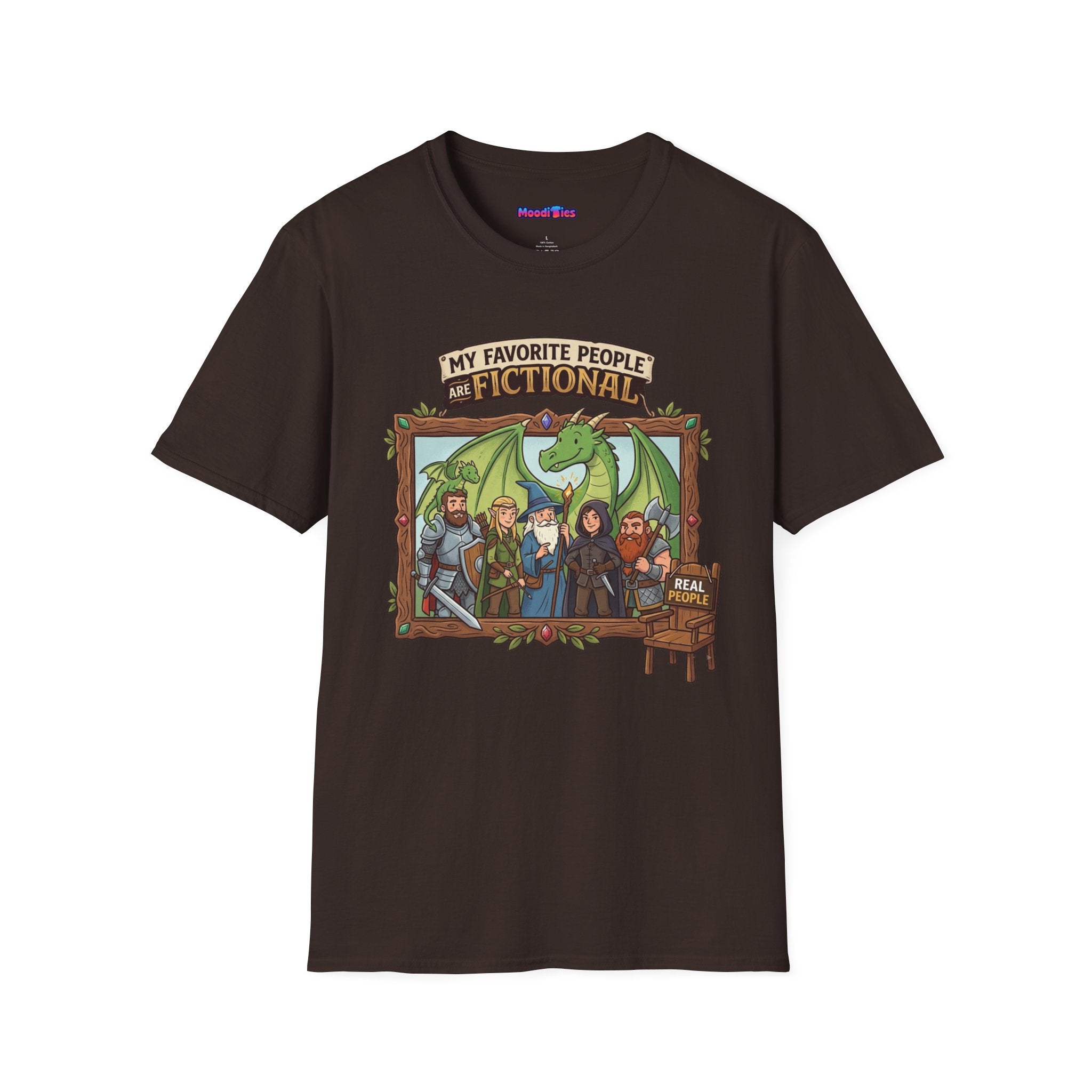 “My Favorite People Are Fictional” Fantasy Characters T-Shirt