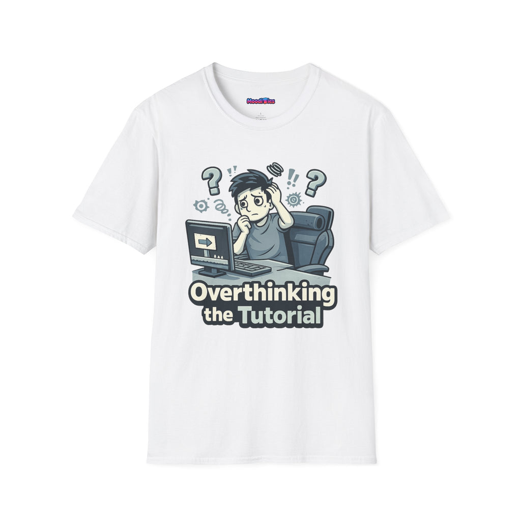 "Overthinking the Tutorial" Gamer Graphic T‑Shirt