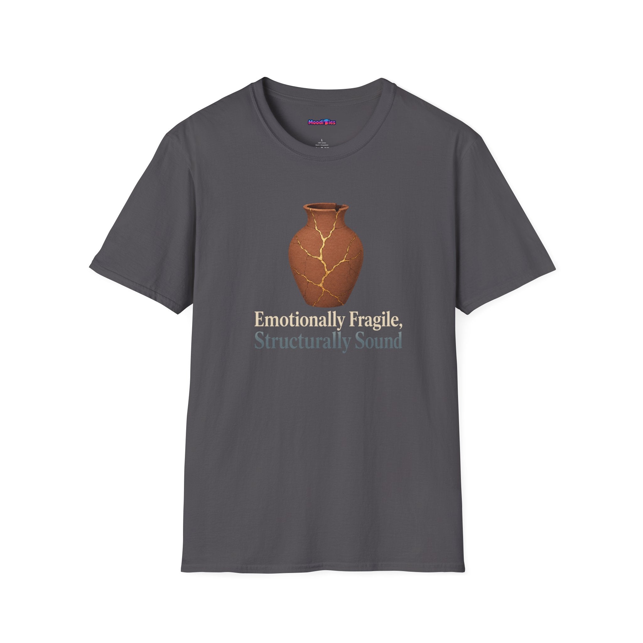 "Emotionally Fragile, Structurally Sound" Kintsugi Vase T-Shirt