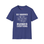 "Self-Awareness Ruined Everything" Brain Map T-Shirt