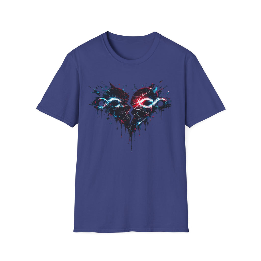 Dripping Infinity Heart Graphic T-Shirt