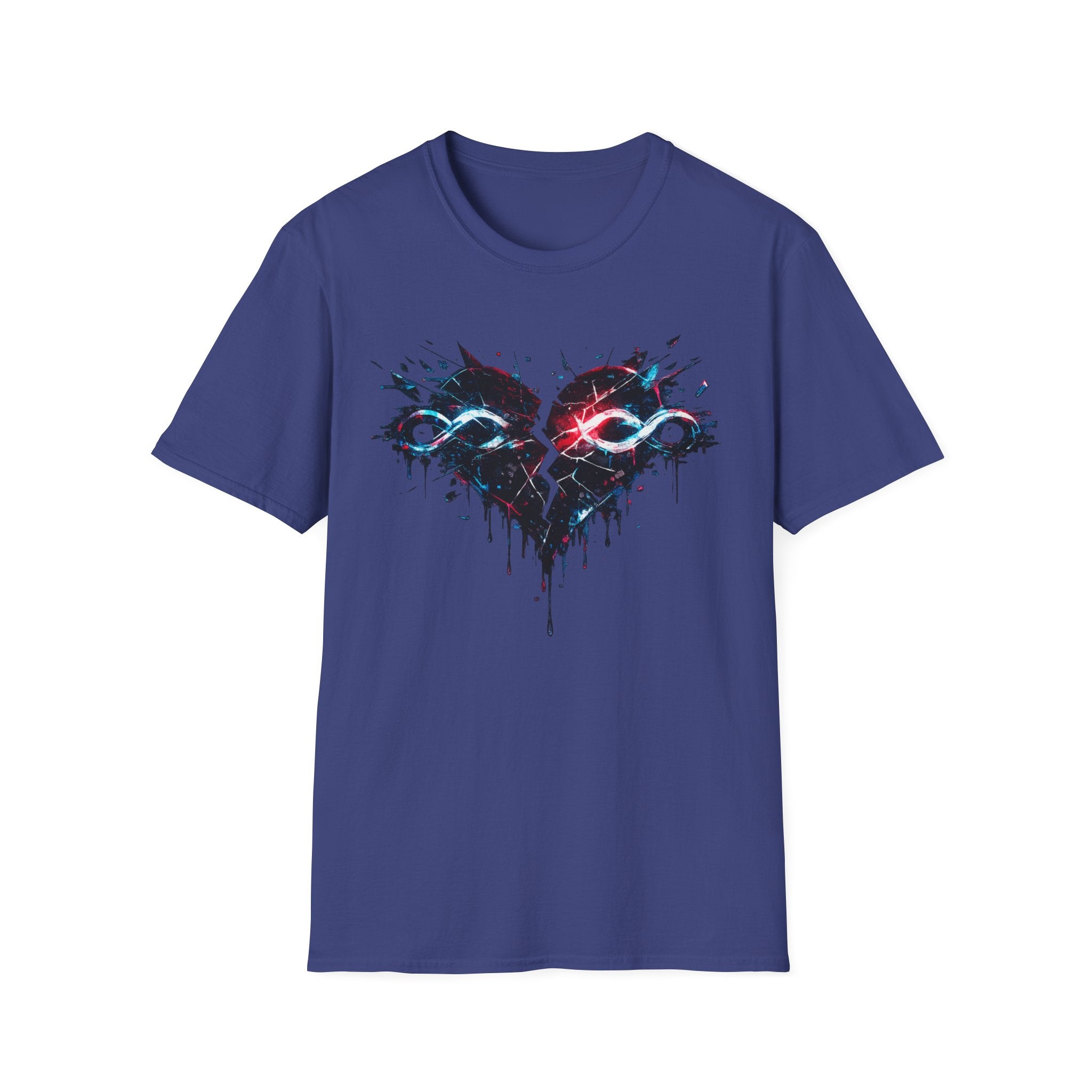 Dripping Infinity Heart Graphic T-Shirt