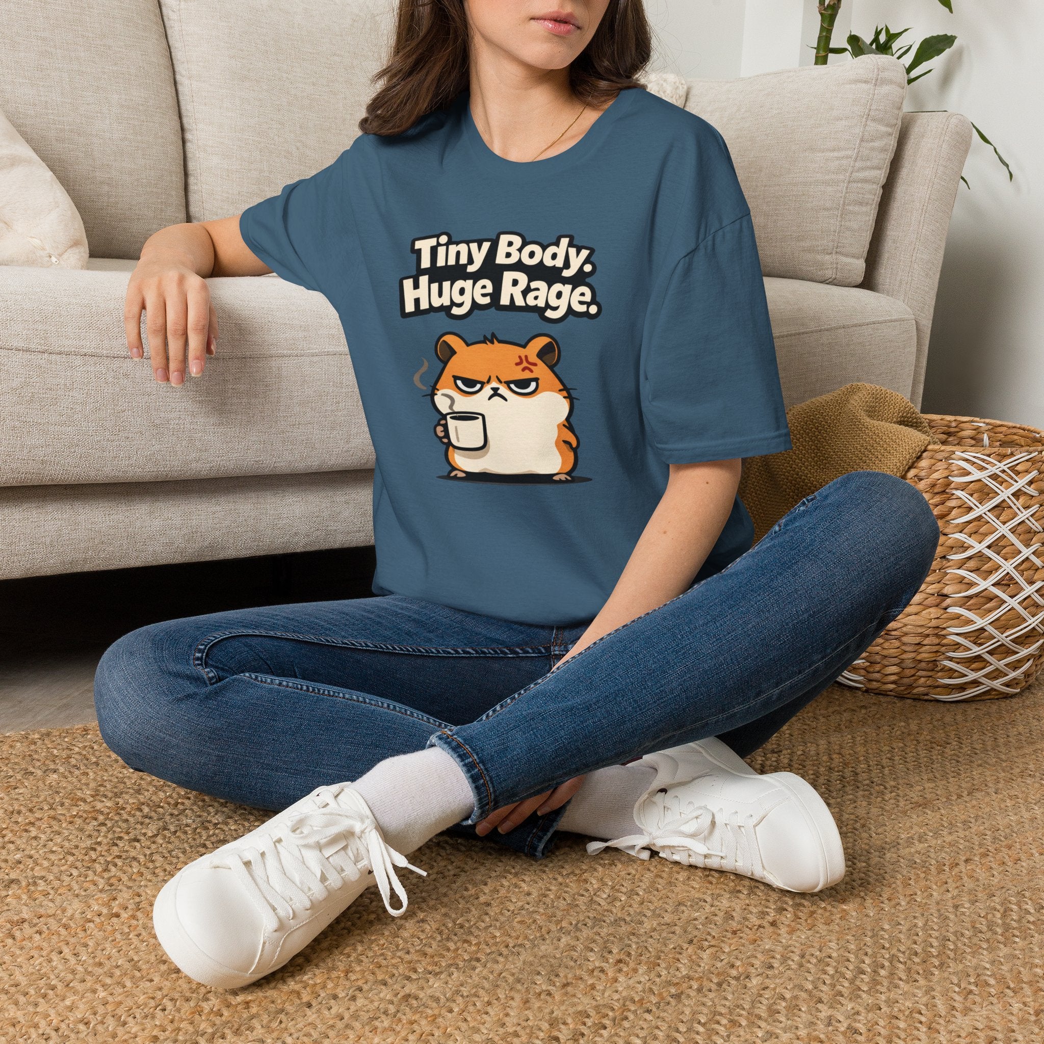 "Tiny Body, Huge Rage." Angry Hamster T-Shirt