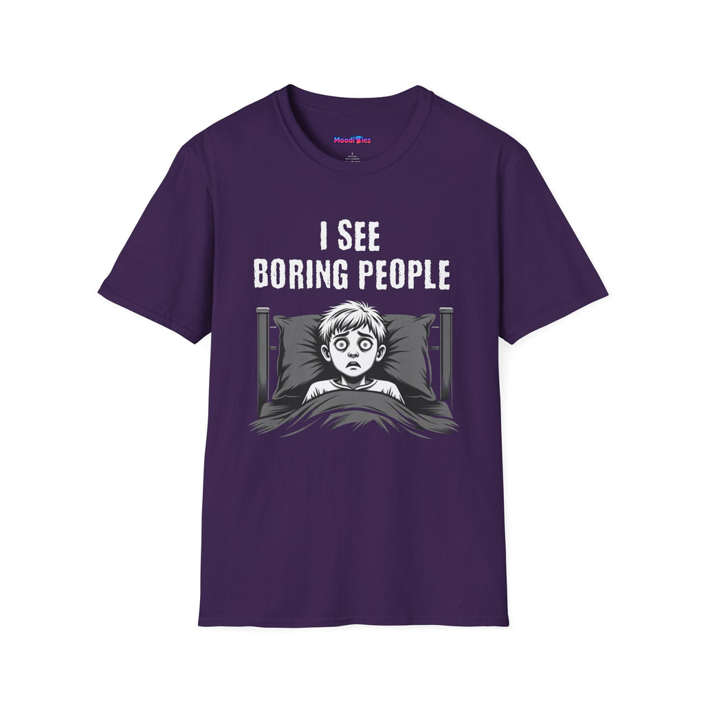 "I See Boring People" Spooked Boy T-Shirt