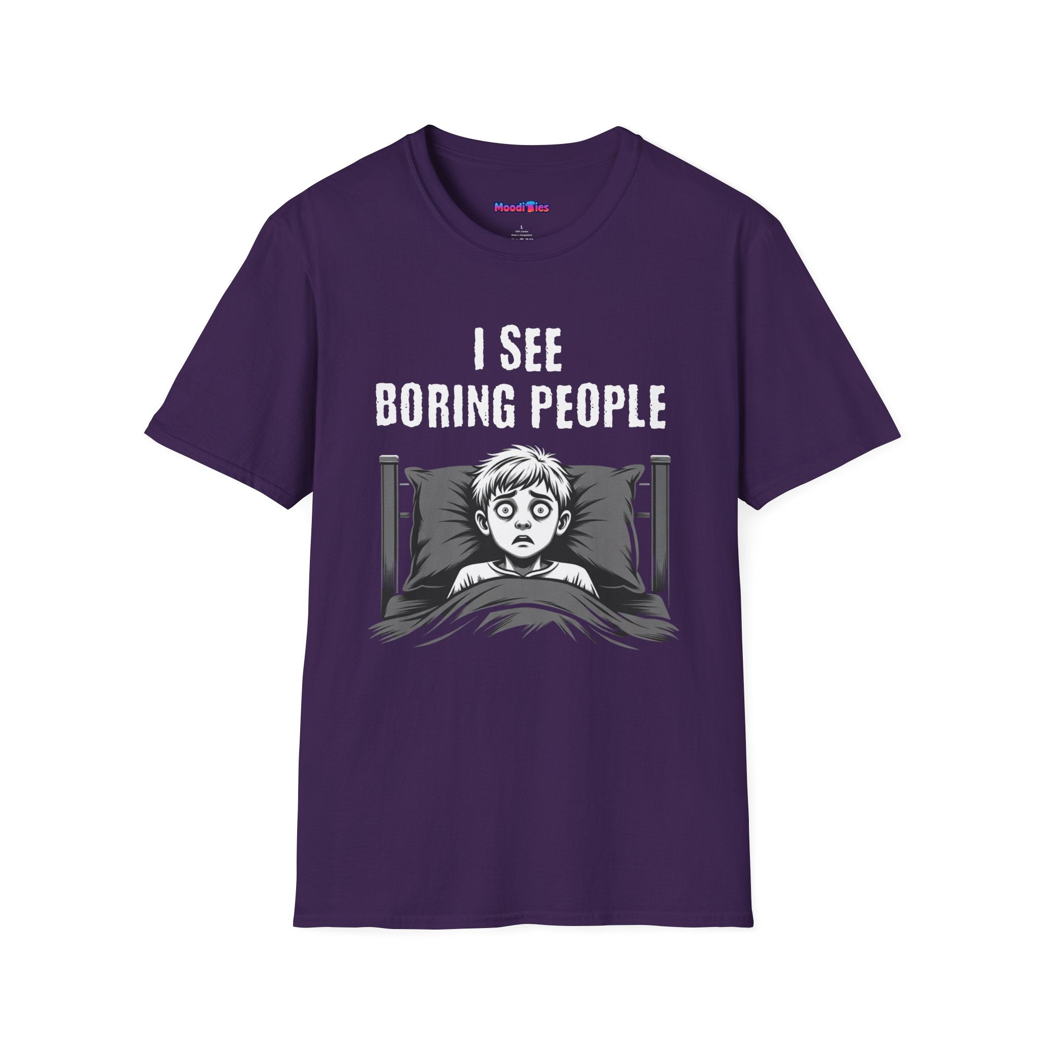 "I See Boring People" Spooked Boy T-Shirt