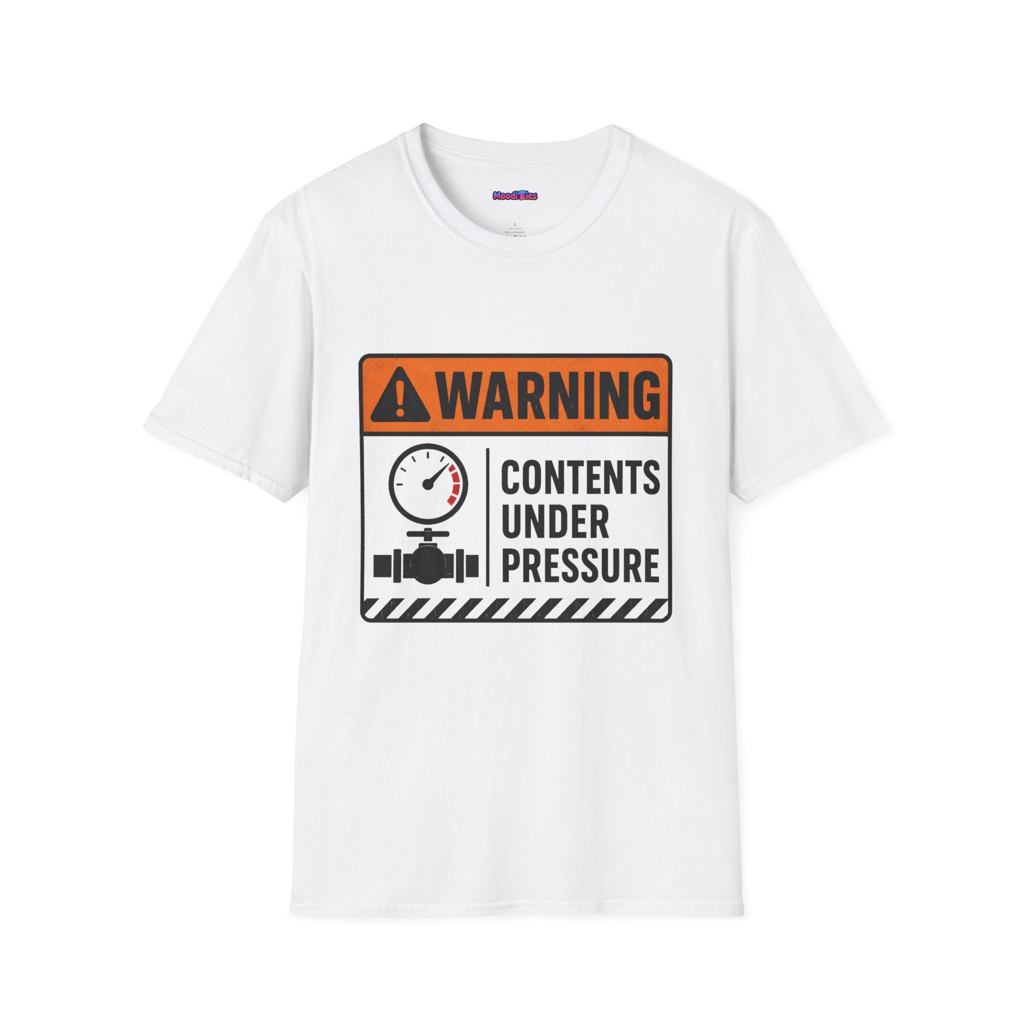"Warning: Contents Under Pressure" Warning Sign T-Shirt