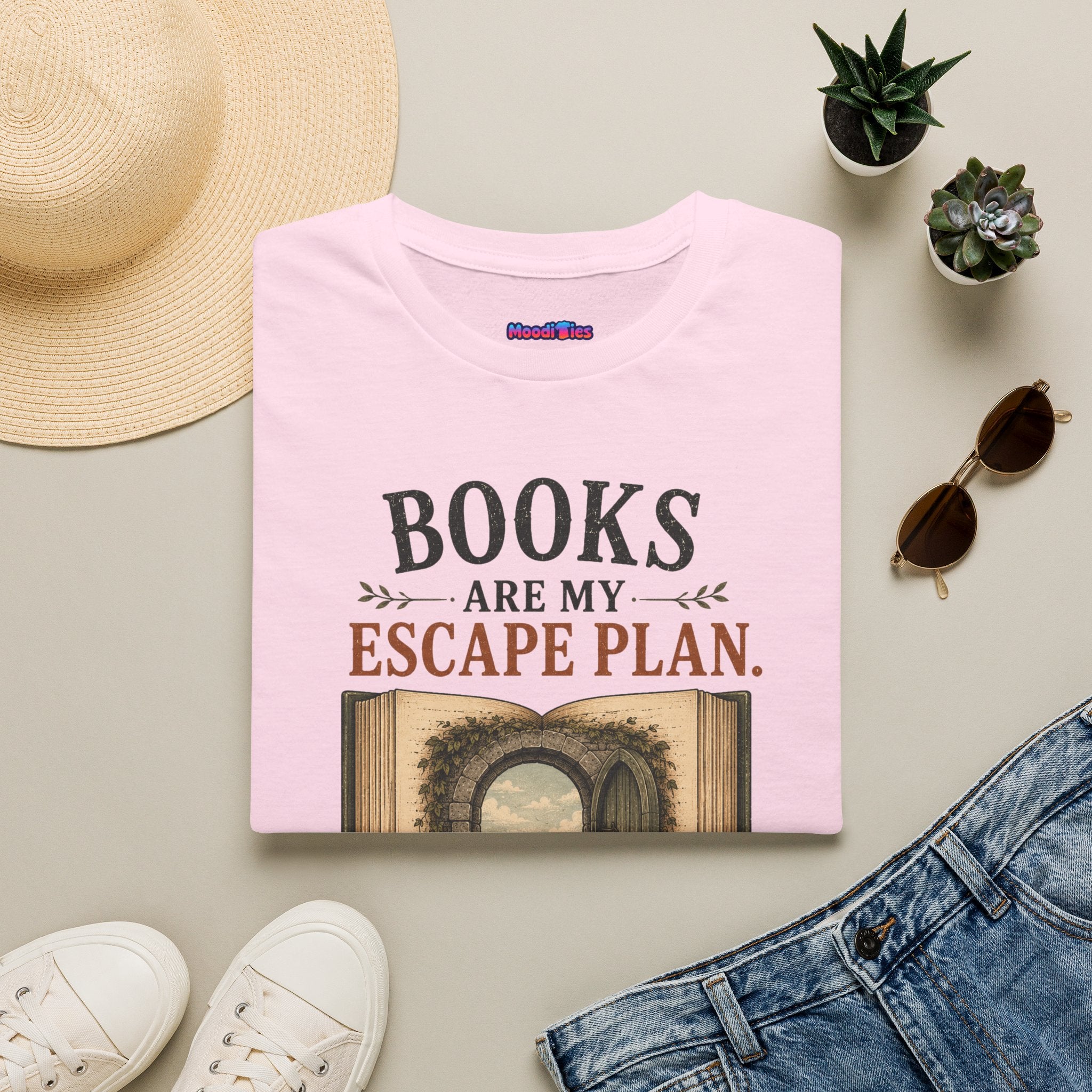 "Books Are My Escape Plan." Book Portal T-Shirt