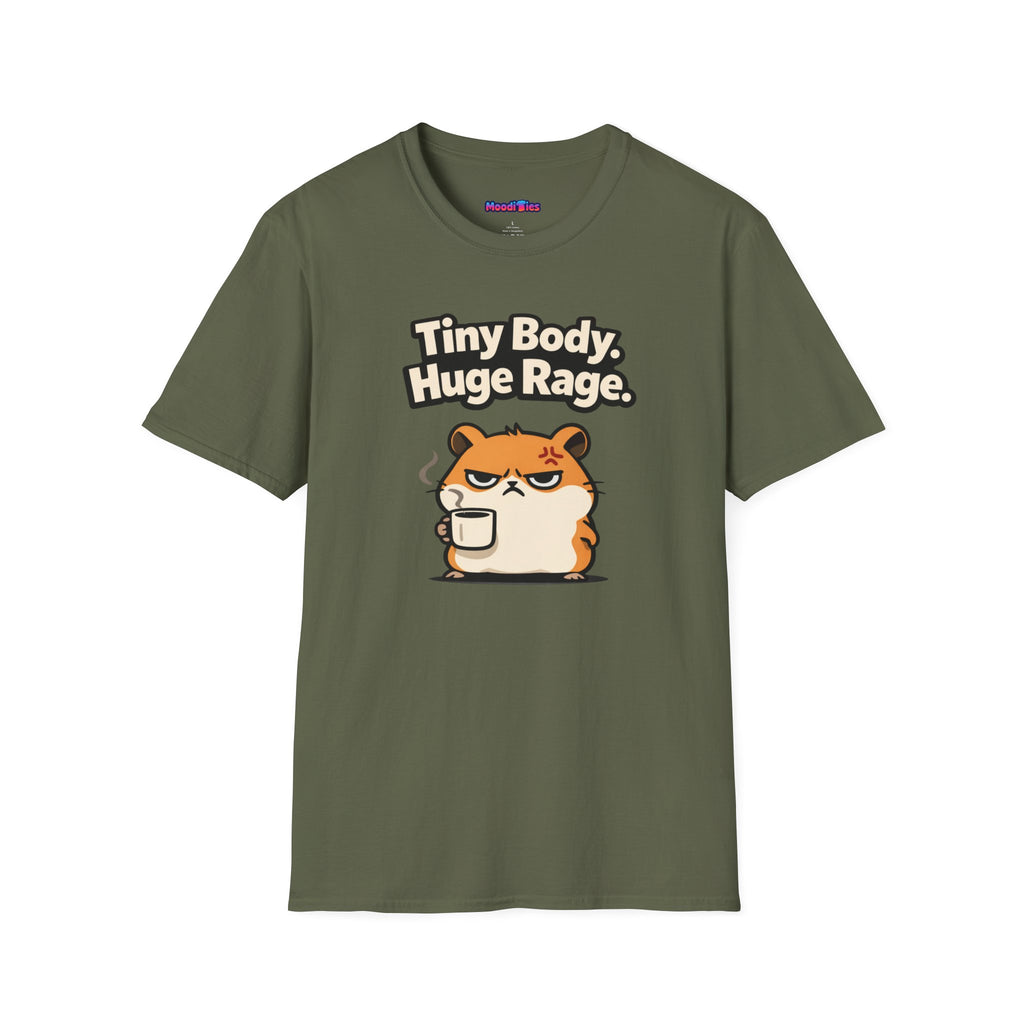 "Tiny Body, Huge Rage." Angry Hamster T-Shirt