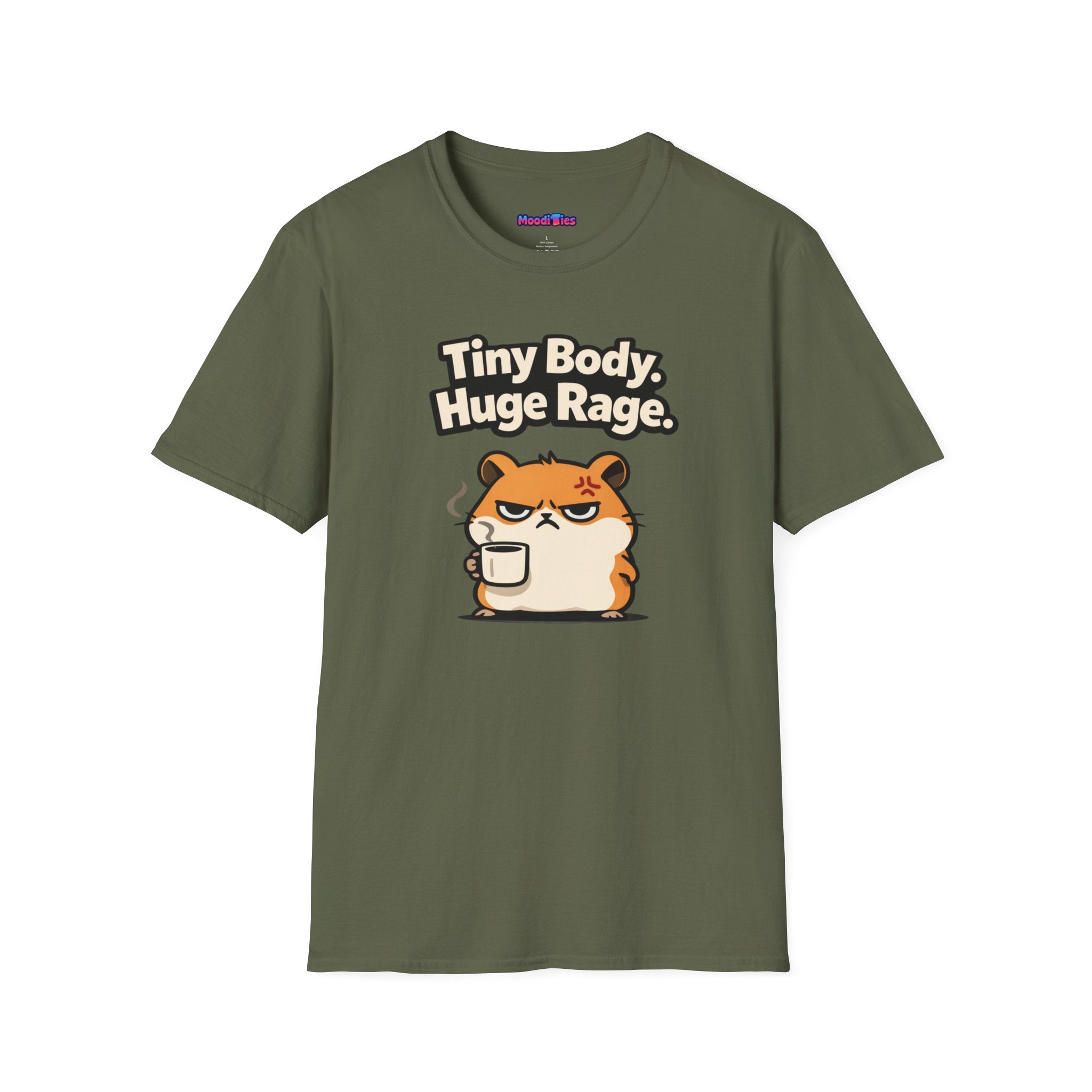"Tiny Body, Huge Rage." Angry Hamster T-Shirt