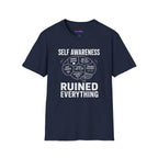 "Self-Awareness Ruined Everything" Brain Map T-Shirt