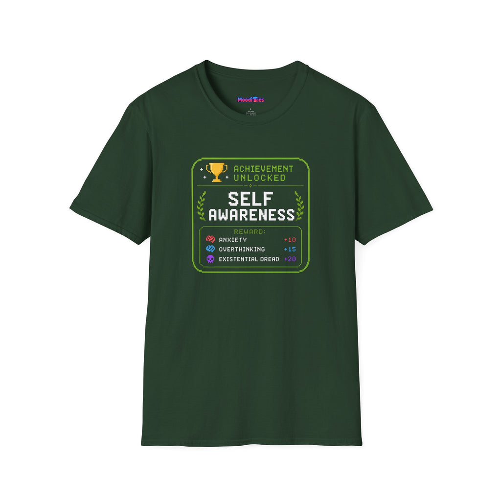 "Achievement Unlocked: Self-Awareness" Gamer Humor T-Shirt