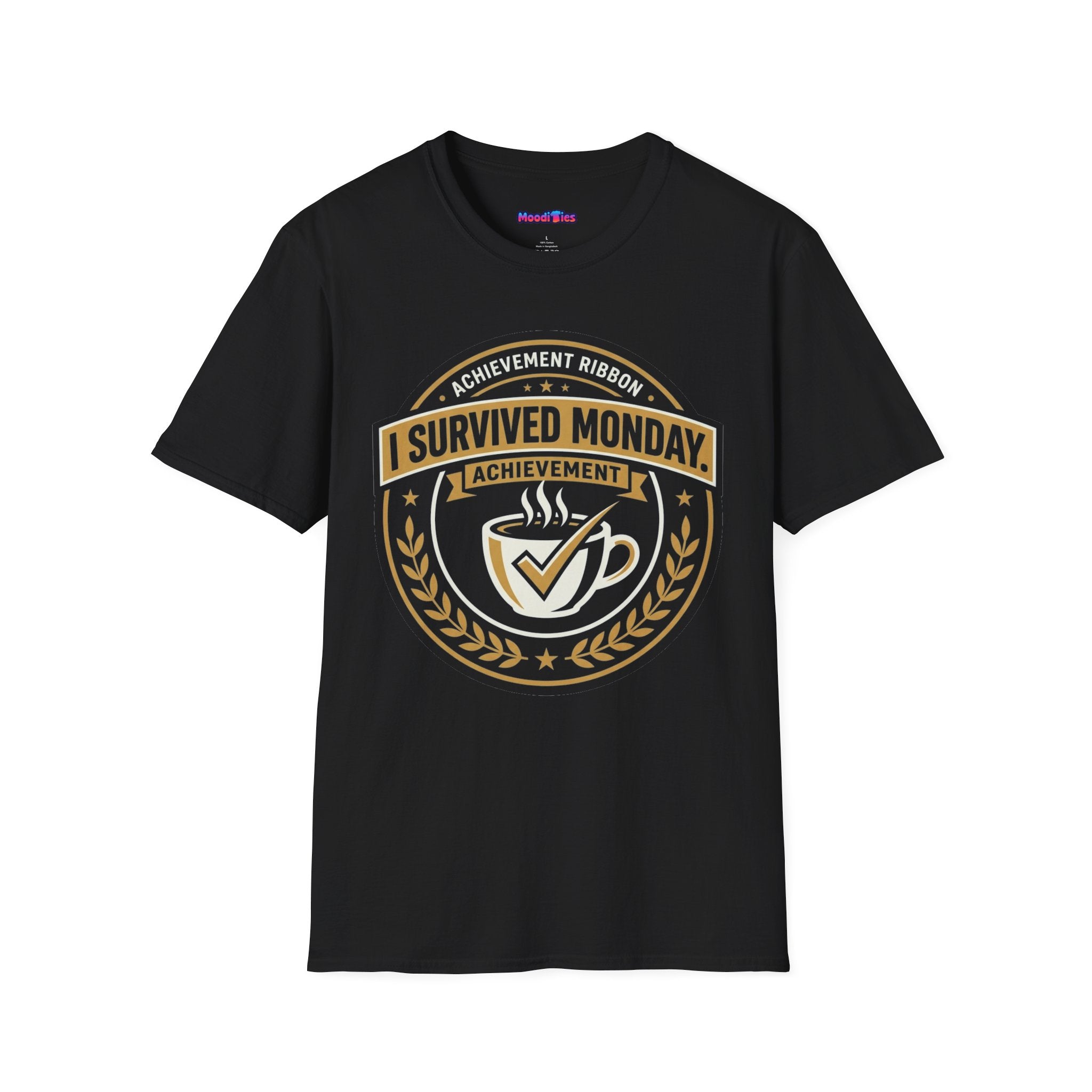 "I Survived Monday" Achievement Ribbon T-Shirt