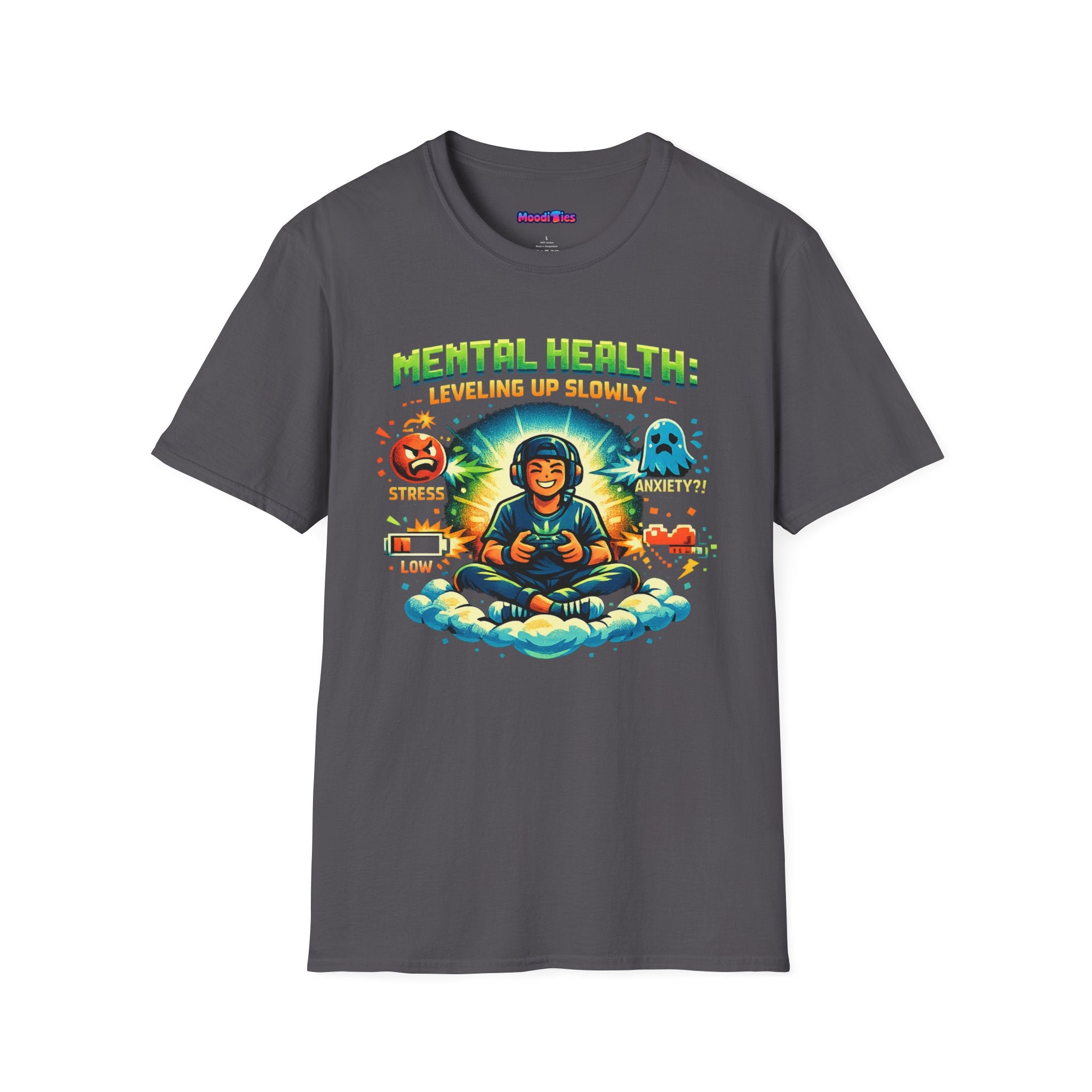 "Mental Health: Leveling Up Slowly" Retro Gamer T-Shirt