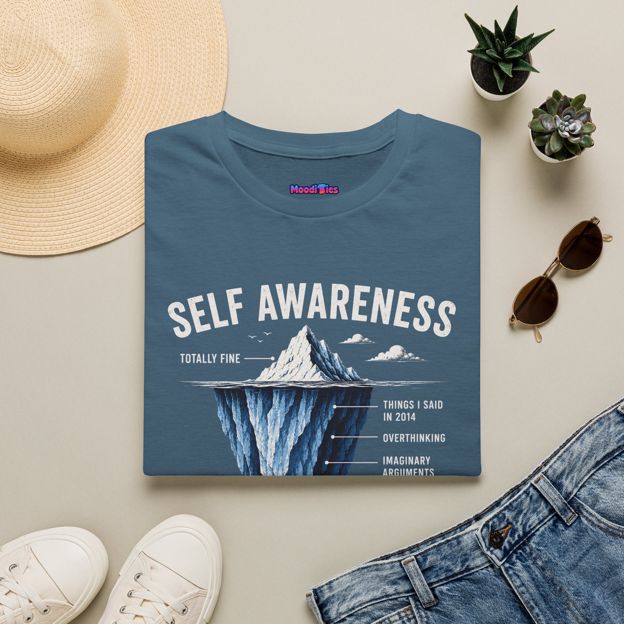 "Self-Awareness Ruined Everything" Iceberg T-Shirt
