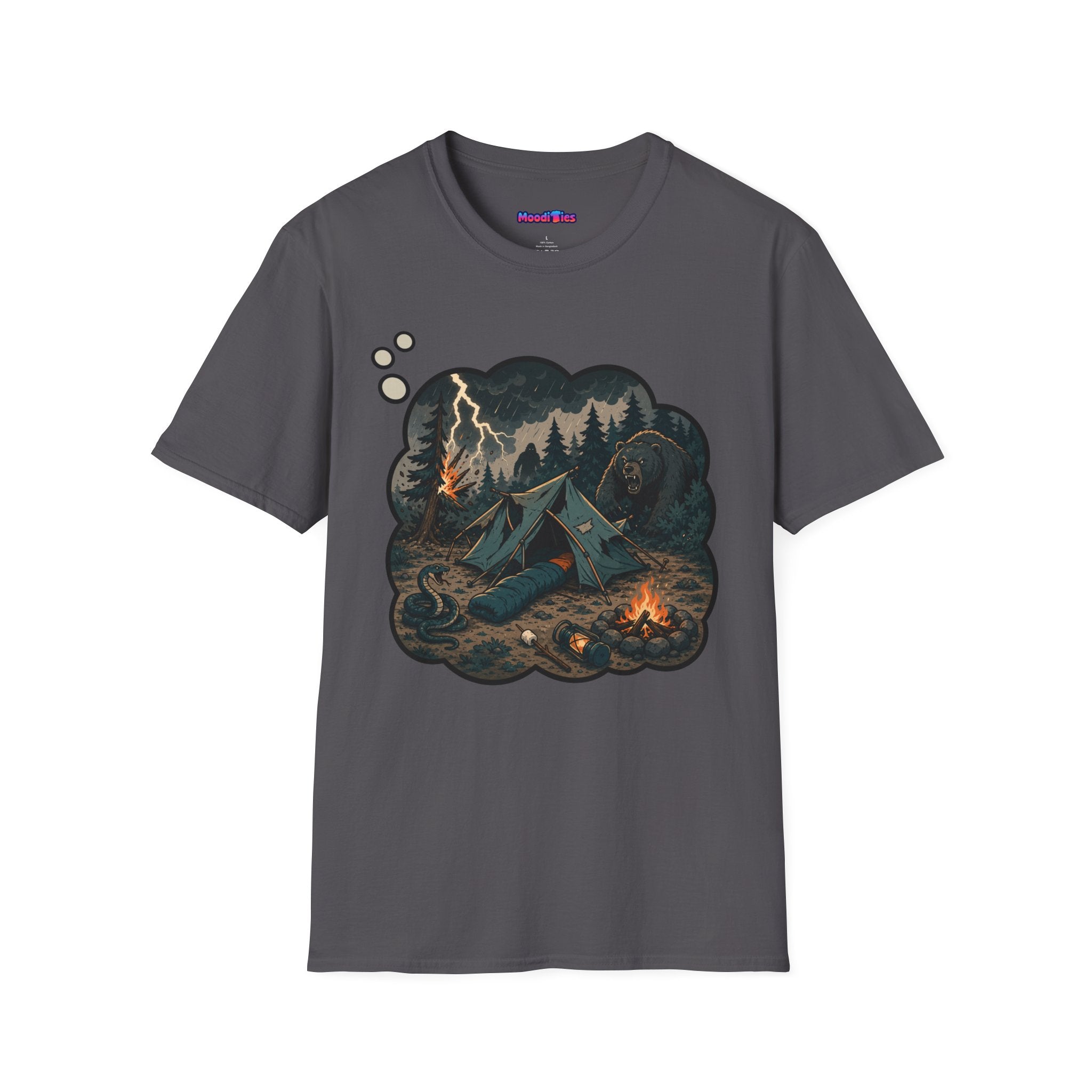 Camping Anxiety Thought Bubble T-Shirt