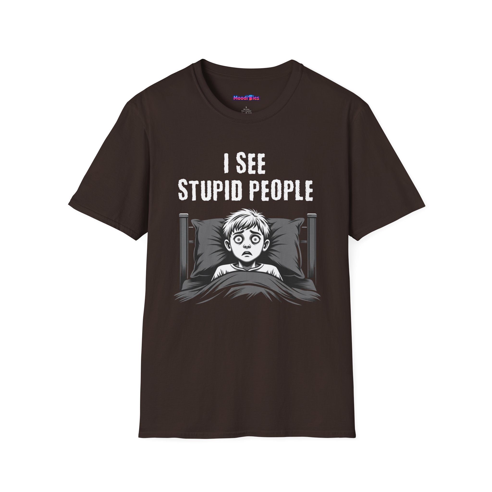 "I See Stupid People" Spooked Boy T-Shirt