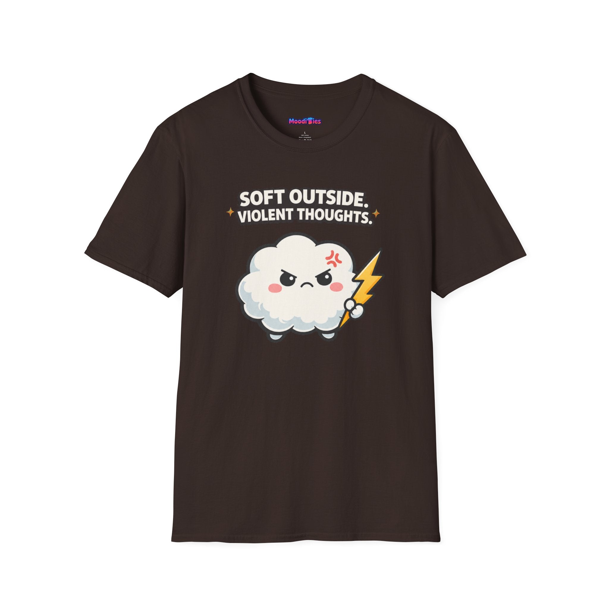 "Soft Outside. Violent Thoughts" Angry Cloud T-Shirt