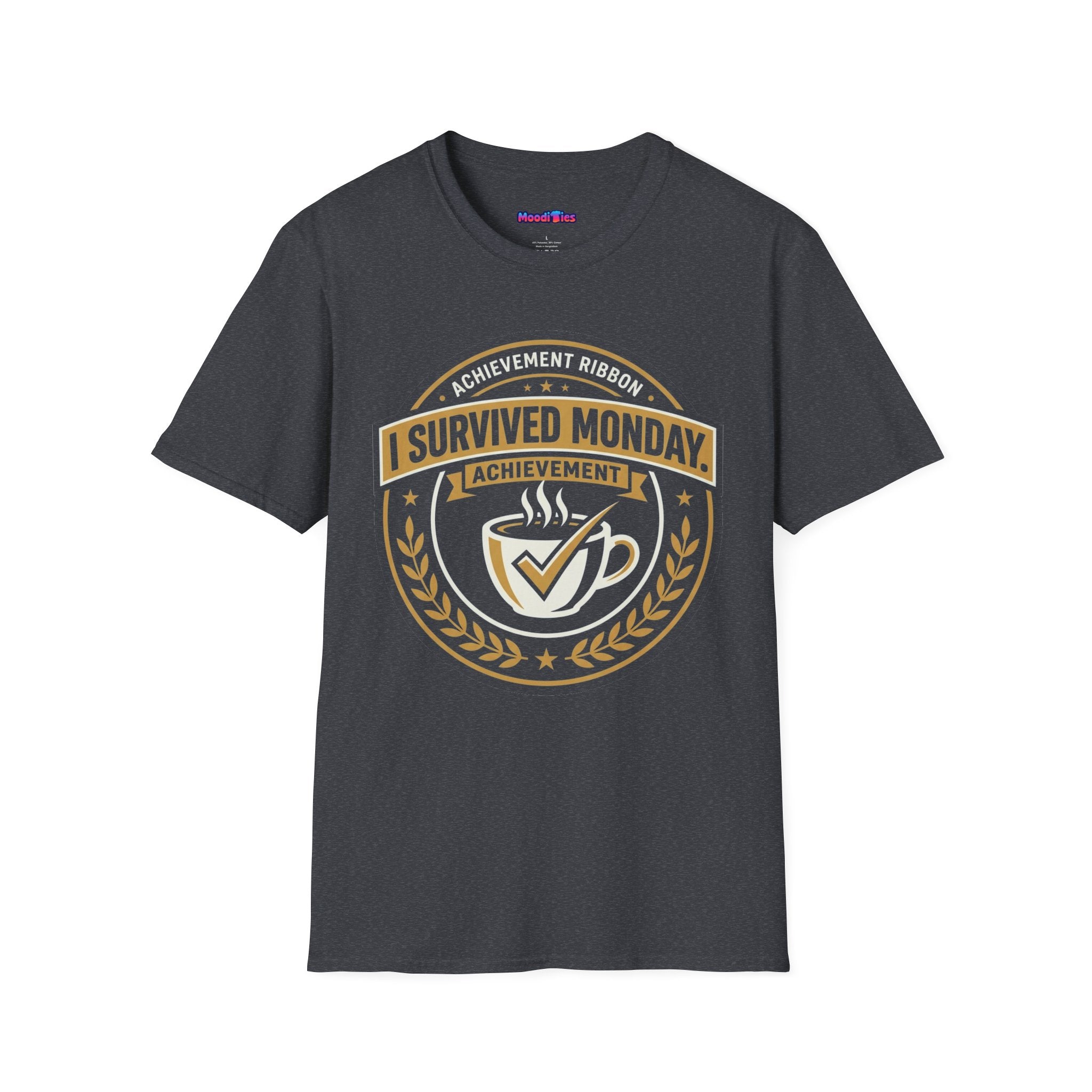 "I Survived Monday" Achievement Ribbon T-Shirt