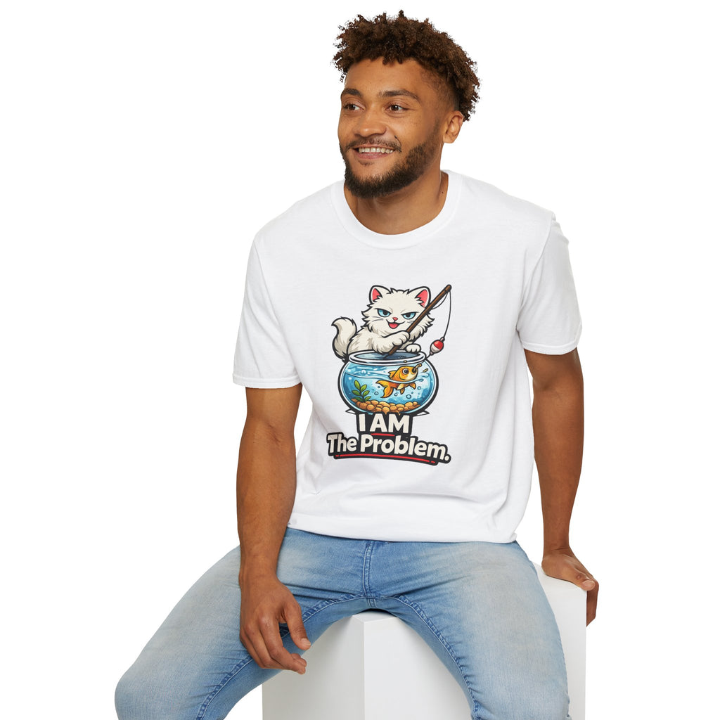 "I AM The Problem" Cat with Goldfish T-Shirt