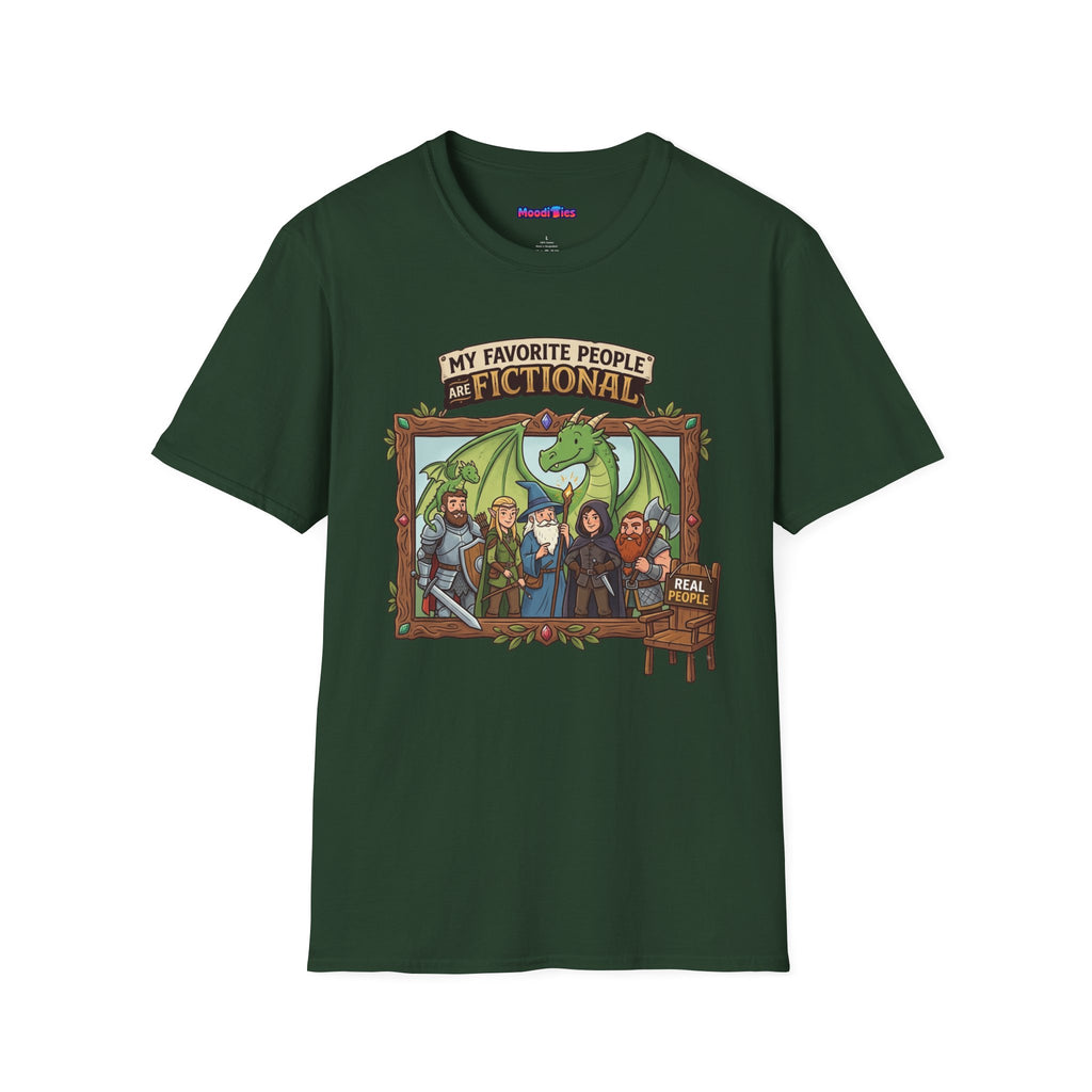 “My Favorite People Are Fictional” Fantasy Characters T-Shirt