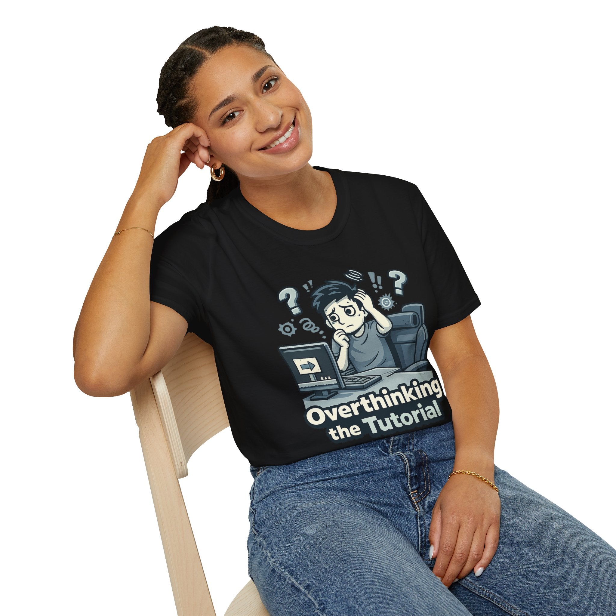 "Overthinking the Tutorial" Gamer Graphic T‑Shirt