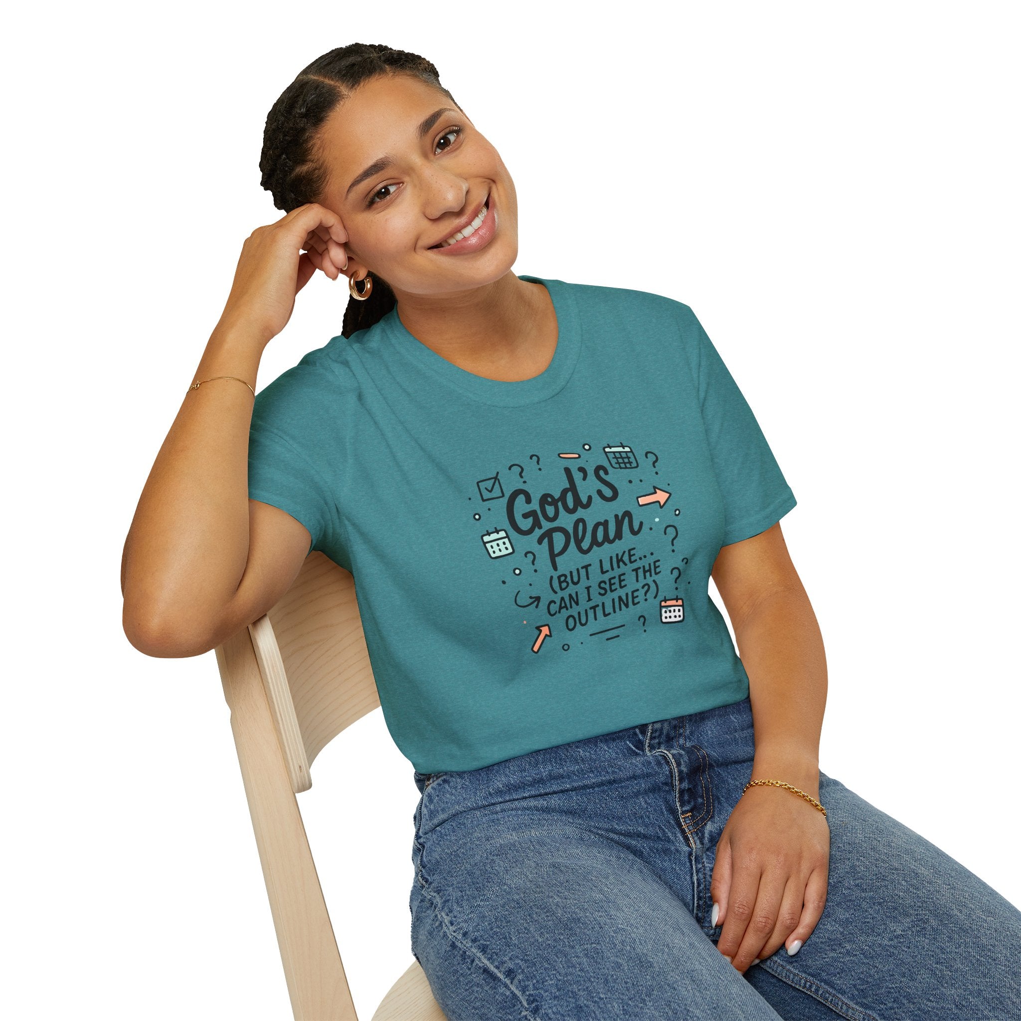"God's Plan (But Like … Can I See The Outline?)" T-Shirt