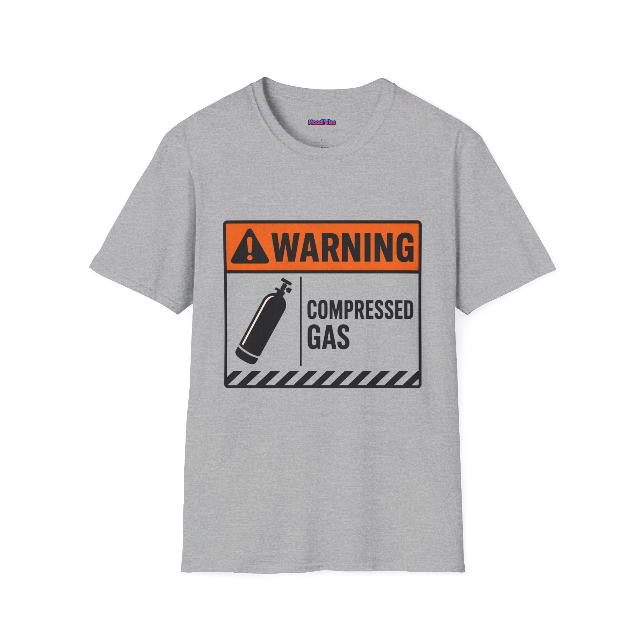"Warning: Compressed Gas" Warning Sign T-Shirt
