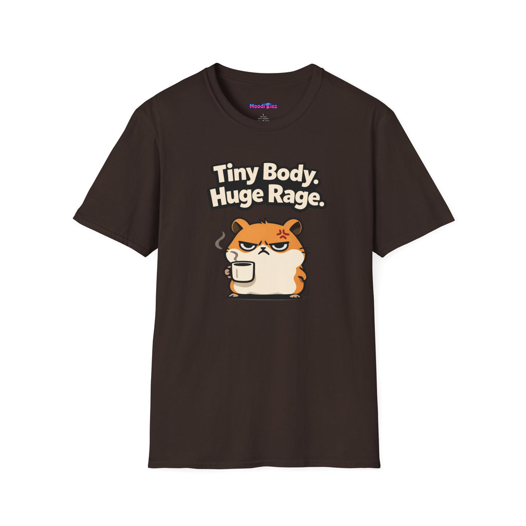 "Tiny Body, Huge Rage." Angry Hamster T-Shirt