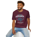 "Certified Overthinker" Retro Brain Graphic T-Shirt