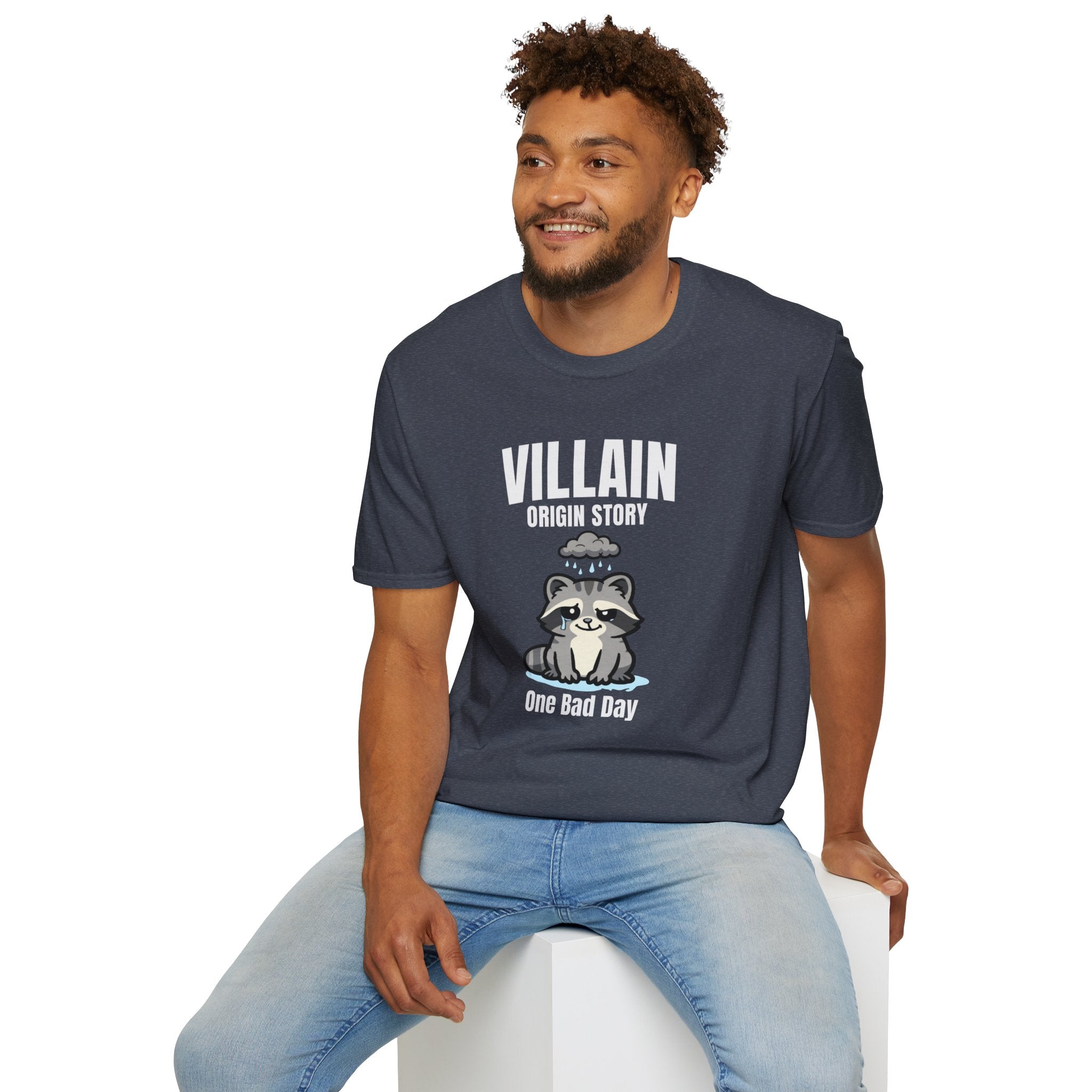 "Villain Origin Story: One Bad Day" Raccoon T-Shirt