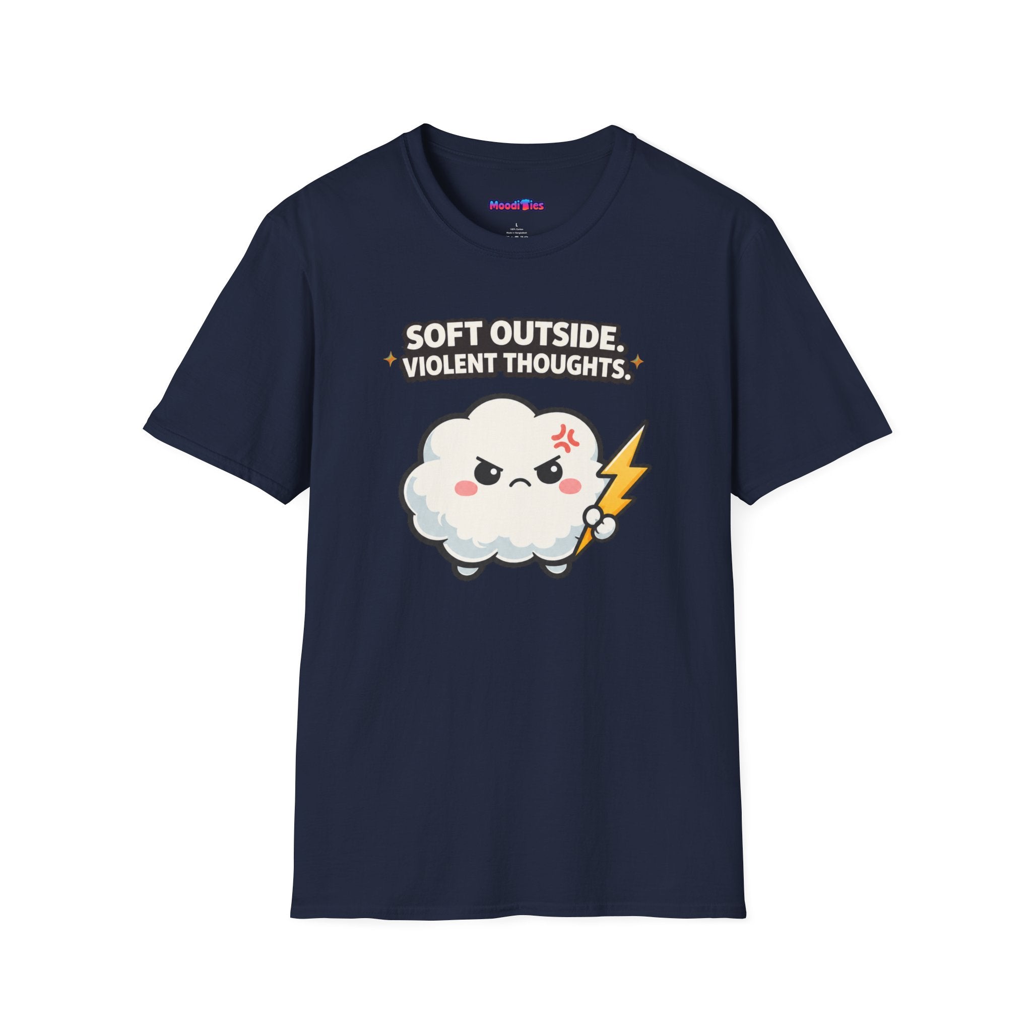 "Soft Outside. Violent Thoughts" Angry Cloud T-Shirt