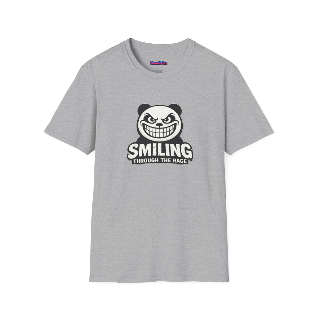 "Smiling Through The Rage" Fierce Grinning Panda T-Shirt