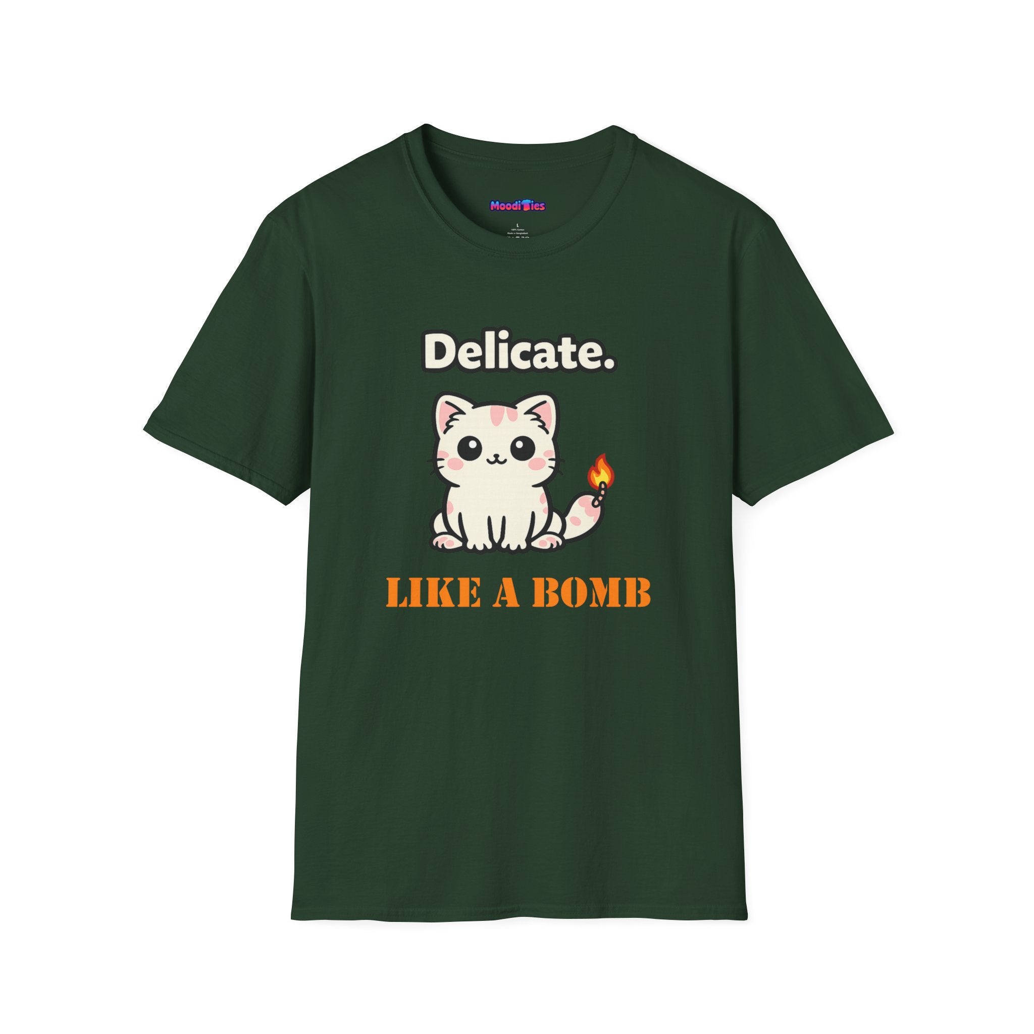 "Delicate. Like a Bomb." Cat T-Shirt