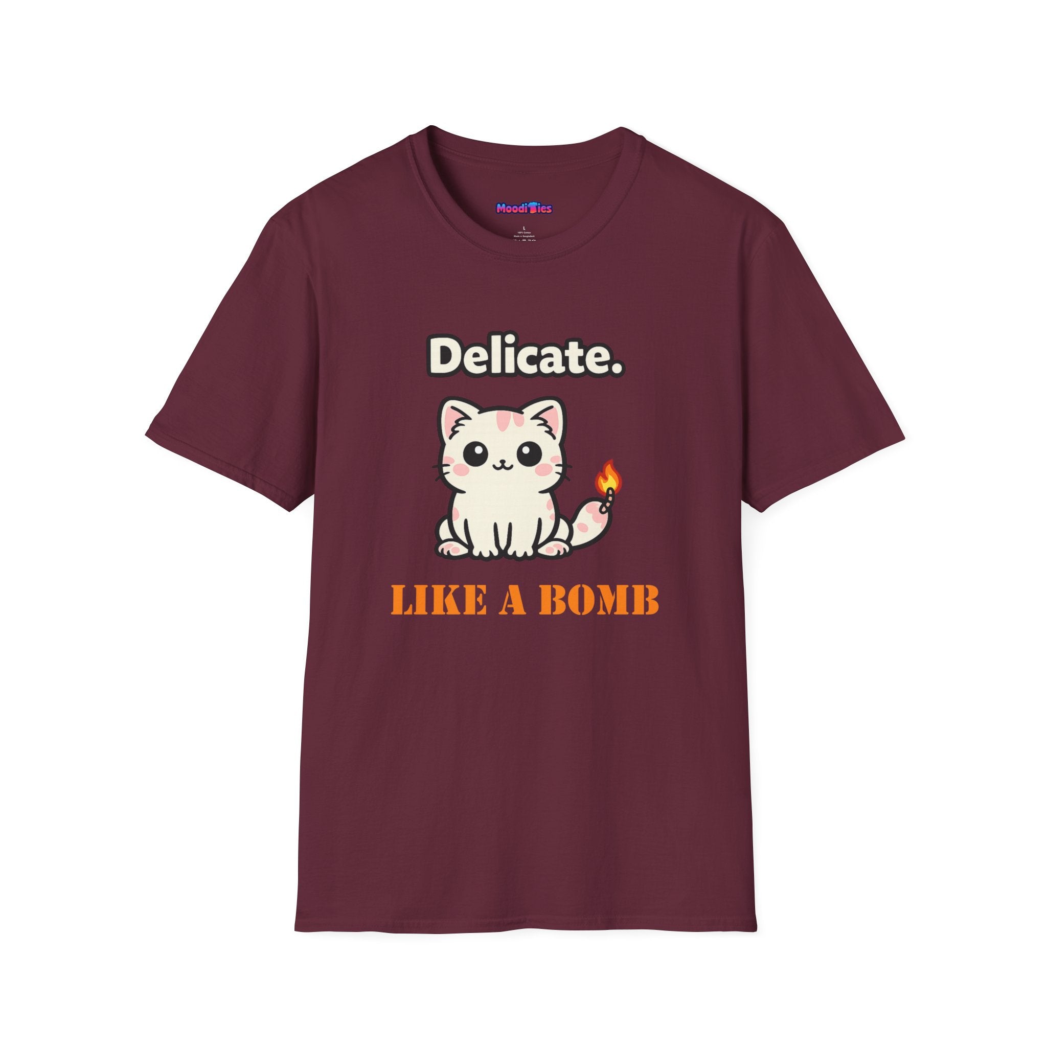 "Delicate. Like a Bomb." Cat T-Shirt