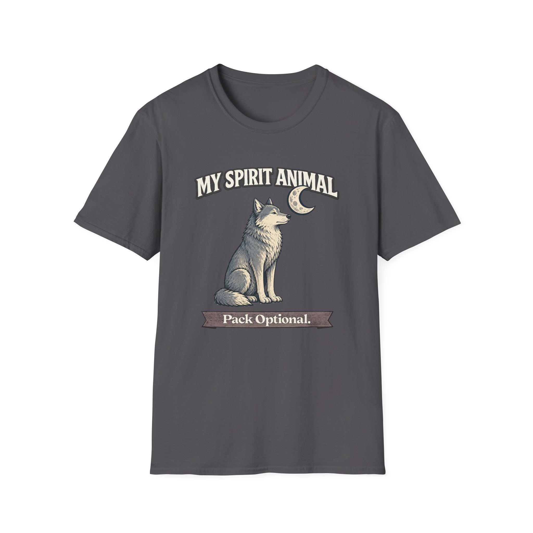 "My Spirit Animal: Wolf (Pack Optional)" T-Shirt