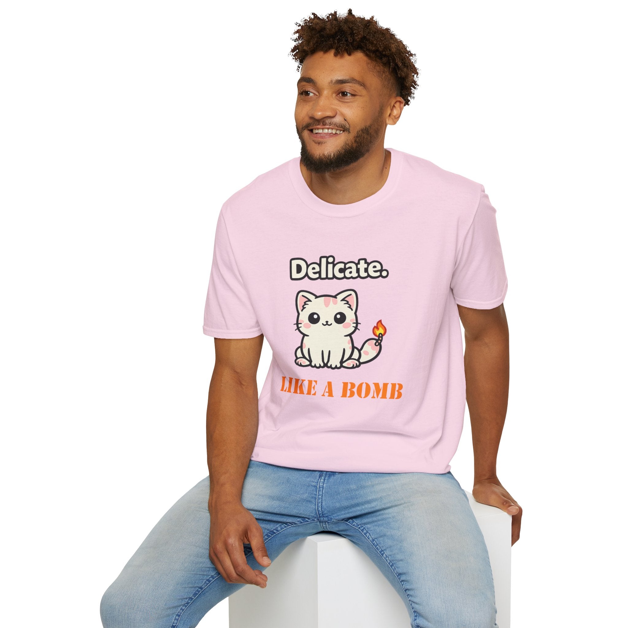 "Delicate. Like a Bomb." Cat T-Shirt