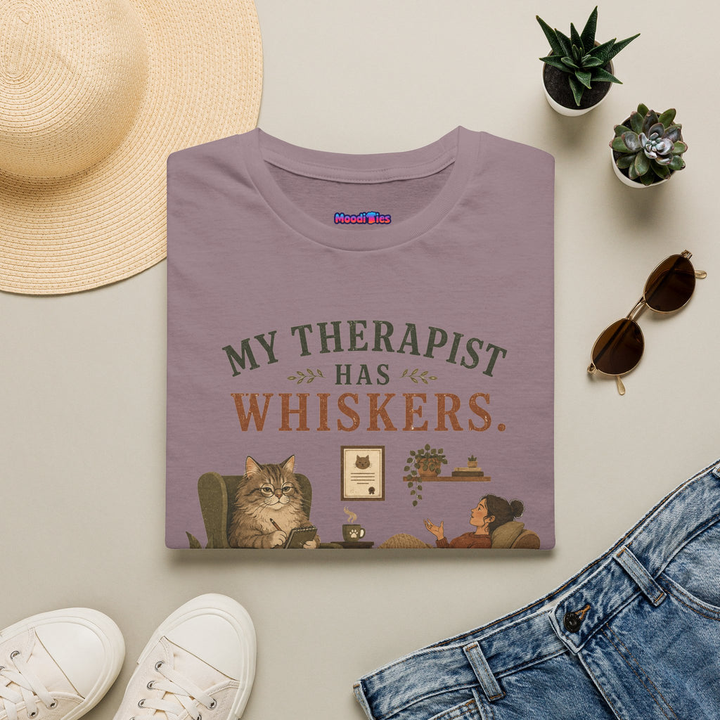 "My Therapist Has Whiskers." Therapy Cat T-Shirt